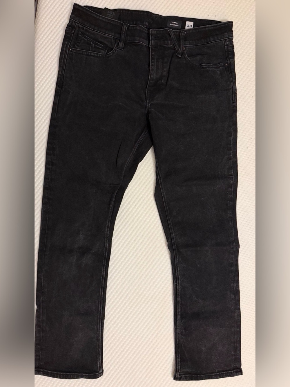 Volcom Vorta Slim Straight Jeans - Black
